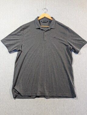 Travis Mathew Golf Polo Shirt Men's XL Dark Gray Company On Sleeve